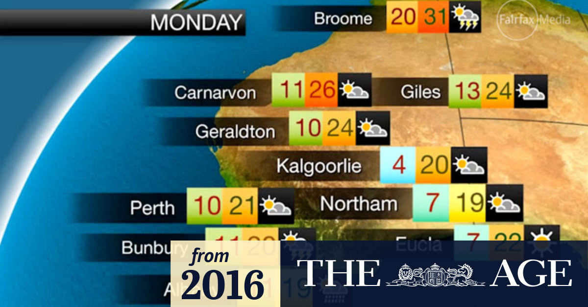 Video WA Weather forecast